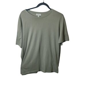 Reiss Mens Crew Neck Short Sleeve T-Shirt Sage Green XL Made‎ in Turkey